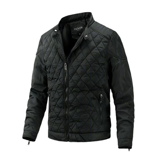 Miesten Talvitakki Vuorattu Slim Fit Korkealla Kauluksella 0