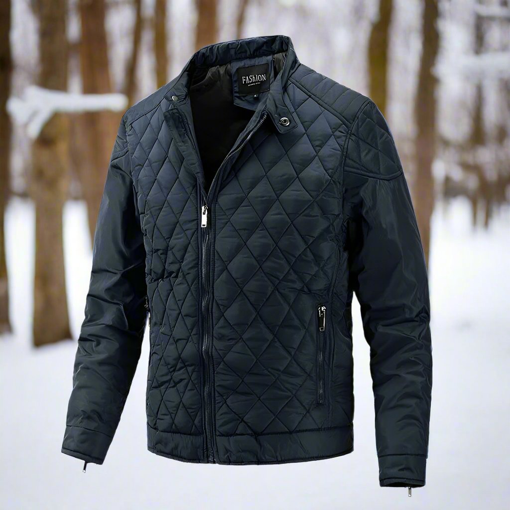 Miesten Talvitakki Vuorattu Slim Fit Korkealla Kauluksella 1
