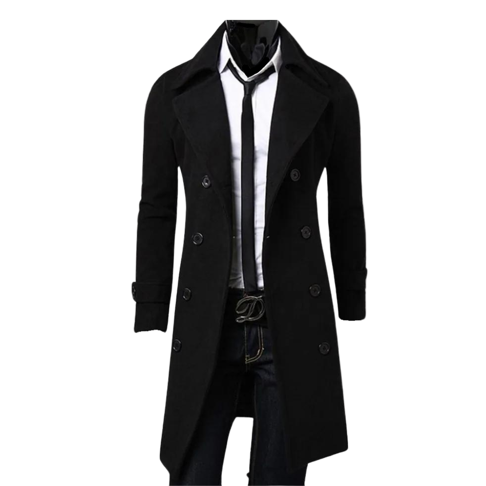 Miesten Trenchcoat Kaksoisnapilla 0