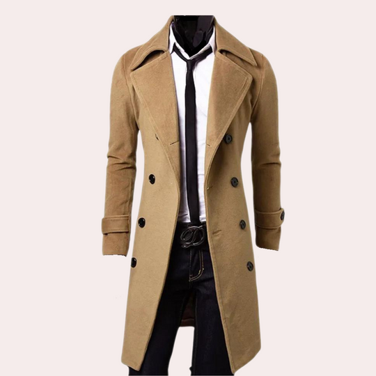 Miesten Trenchcoat Kaksoisnapilla 3
