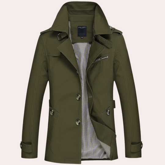 Miesten Trenchcoat Tyylikäs Kevätmalli 3