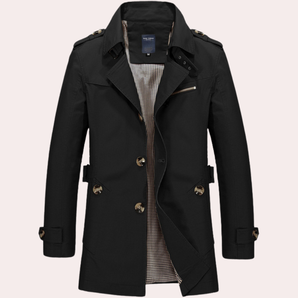 Miesten Trenchcoat Tyylikäs Kevätmalli 5