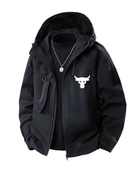 Miesten Ulkoilutakki Huppu Moderni Kevyt Tuulenpitävä 0