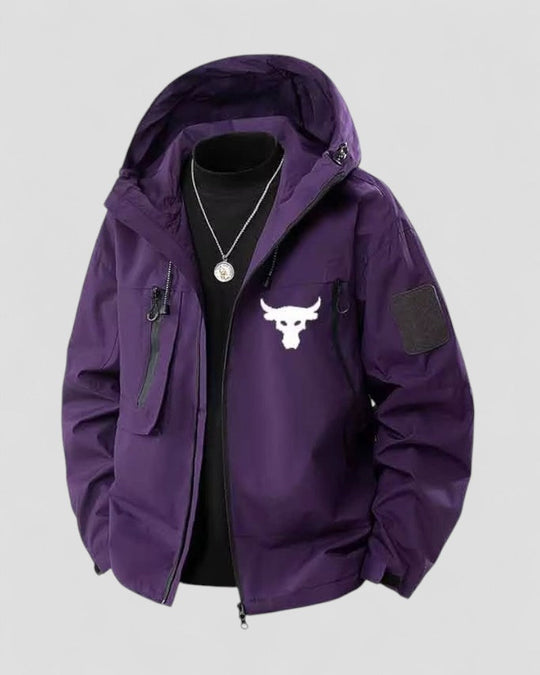 Miesten Ulkoilutakki Huppu Moderni Kevyt Tuulenpitävä 3