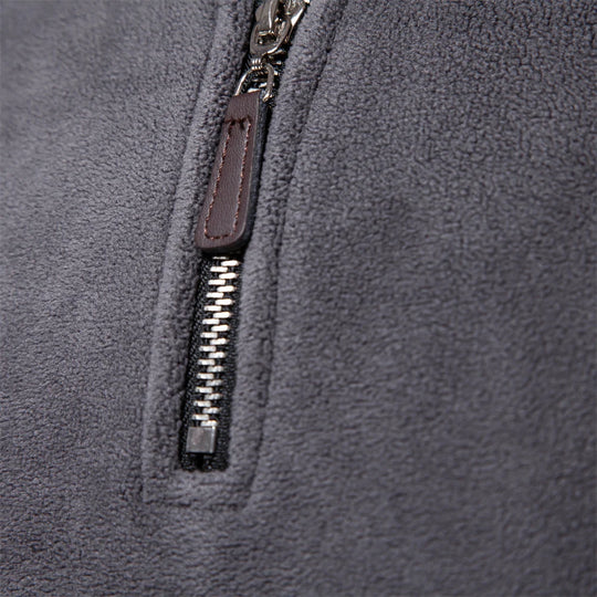 Miesten Ulkoilutakki Paksu Lämmin Fleece Vetoketjukauluksella 3
