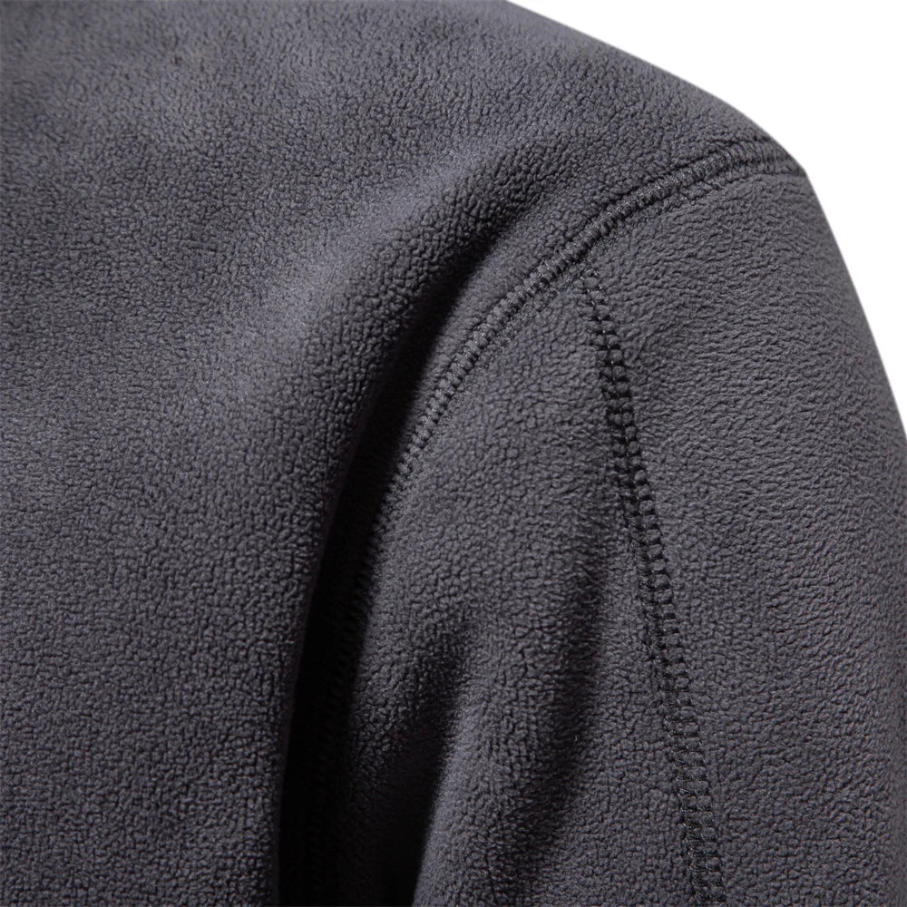 Miesten Ulkoilutakki Paksu Lämmin Fleece Vetoketjukauluksella 4