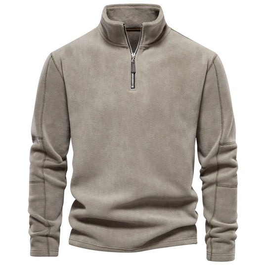 Miesten Ulkoilutakki Paksu Lämmin Fleece Vetoketjukauluksella 7
