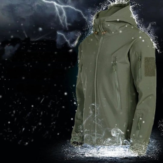 Miesten Ulkoilutakki Softshell Fleece Vedenpitävä Talvivaatteet 4
