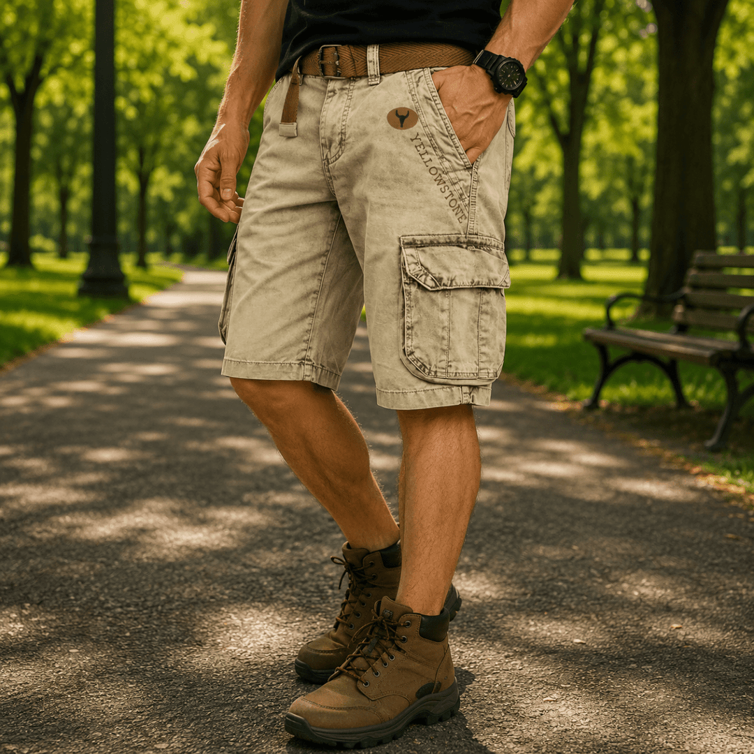 Miesten Utility Cargo -shortsit Mukavalla Istuvuudella 2