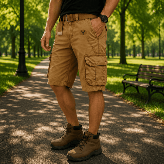 Miesten Utility Cargo -shortsit Mukavalla Istuvuudella 6