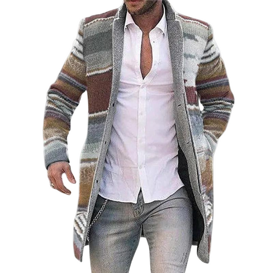 Miesten Värikäs Raitapaita Cardigan Trendikäs 3