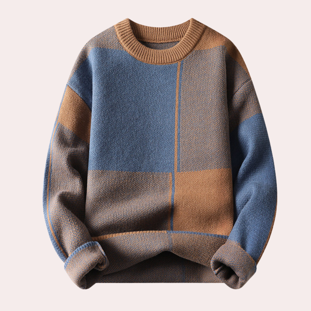 Miesten Varmasweater Trendikkäällä Muotoilulla 1