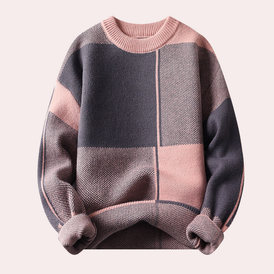 Miesten Varmasweater Trendikkäällä Muotoilulla 2