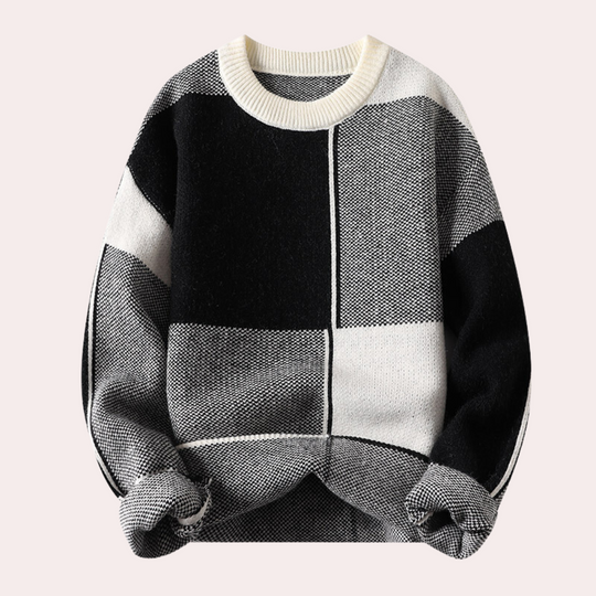 Miesten Varmasweater Trendikkäällä Muotoilulla 3