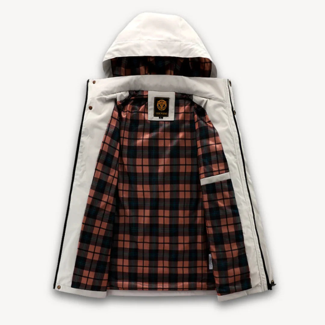 Miesten Vedenpitävä Talvitakki Hupulla 2