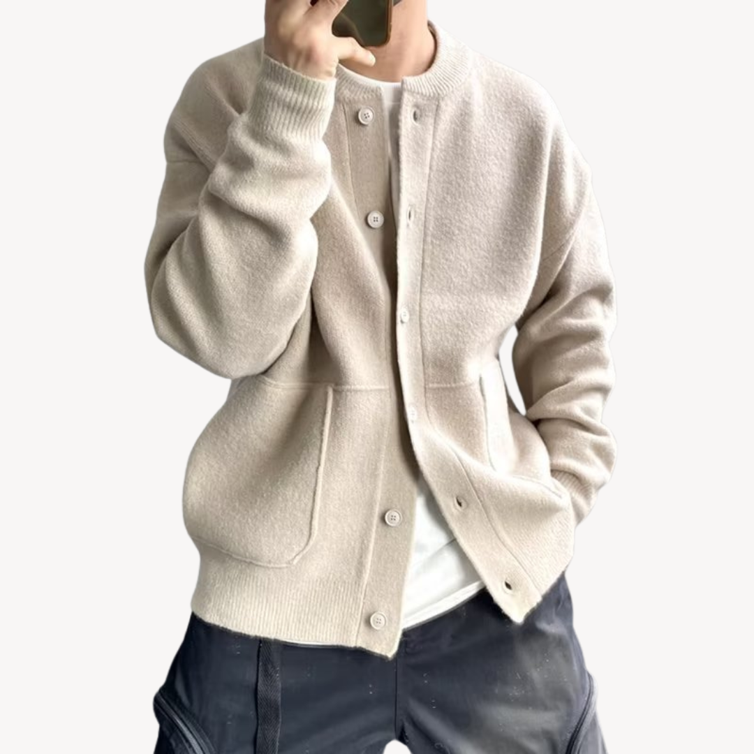 Miesten Villaneule Cardigan Napitettava Rento 1