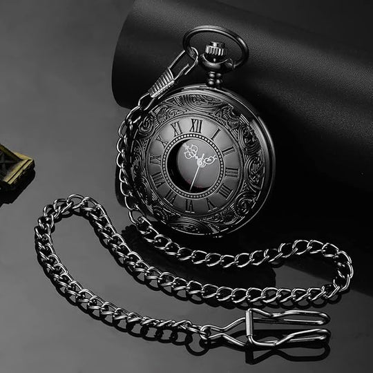 Miesten Vintage Taskukello Roomalaisilla Numeroilla Tyylikkäällä Kotelolla 3