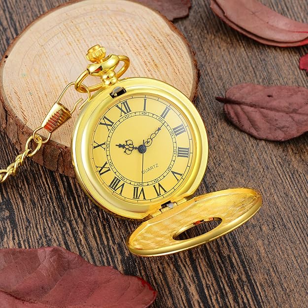 Miesten Vintage Taskukello Roomalaisilla Numeroilla Tyylikkäällä Kotelolla 6