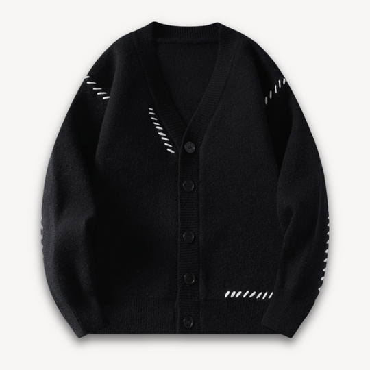 Miesten Ylisuuri Neuletakki Modernilla Muotoilulla 3