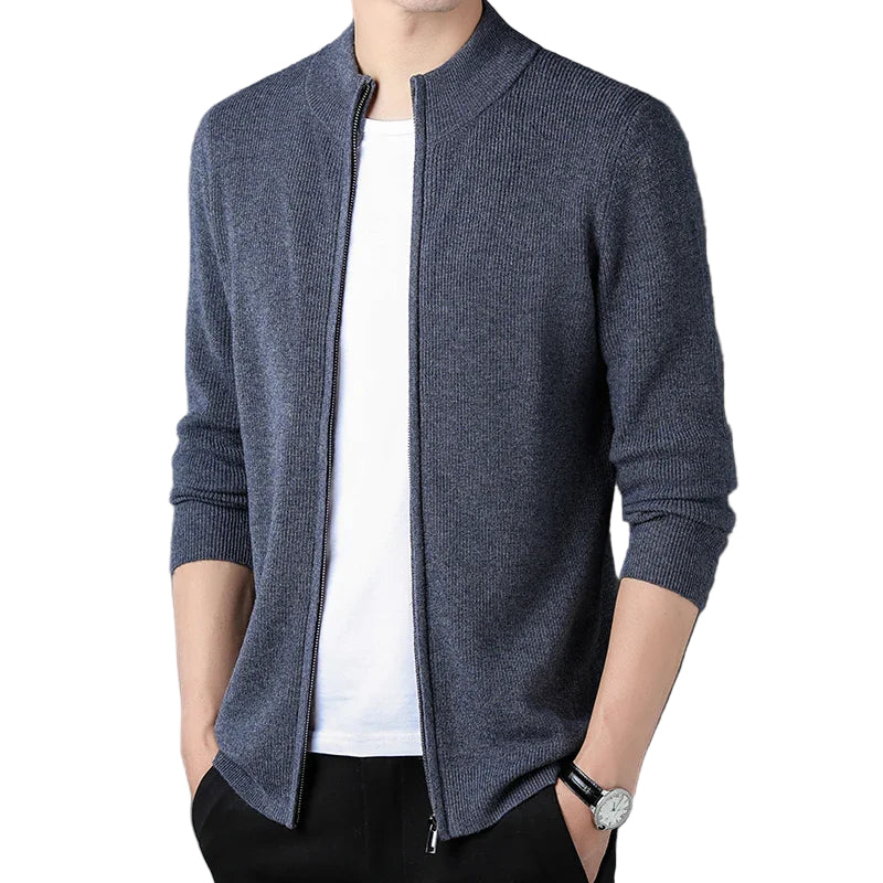 Miesten Zip-Cardigan Tyylikäs ja Mukava 0