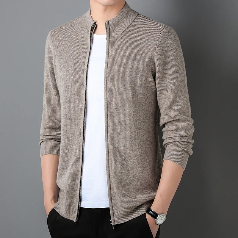 Miesten Zip-Cardigan Tyylikäs ja Mukava 4
