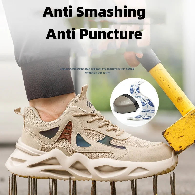 Miesten ja Naisten Turvakengät Teräsvarpain Mukautuva Rakenne 1