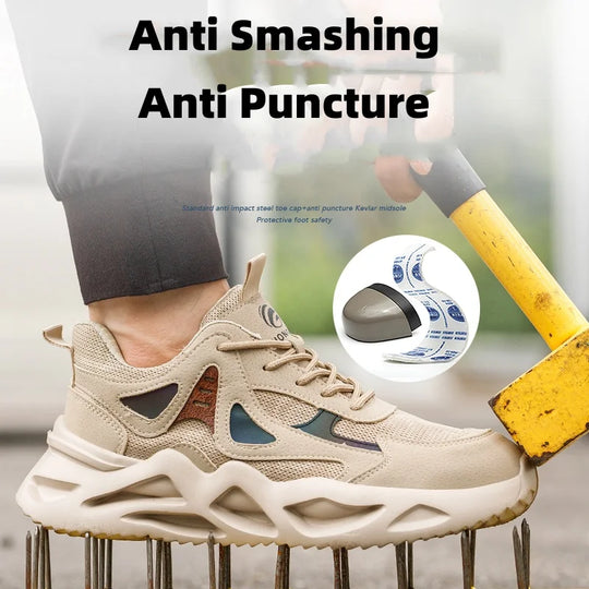 Miesten ja Naisten Turvakengät Teräsvarpain Mukautuva Rakenne 1