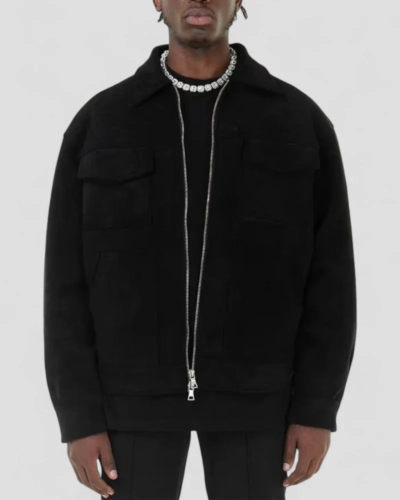 Miesten rento takki vetoketjulla 1