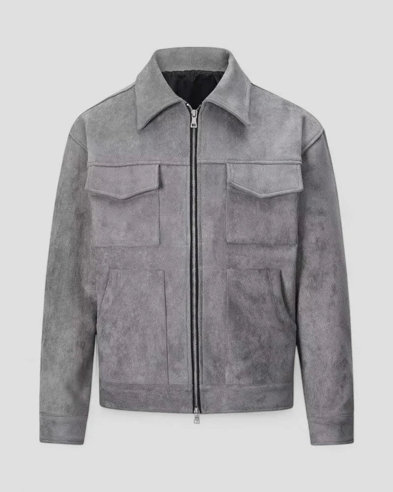 Miesten rento takki vetoketjulla 2