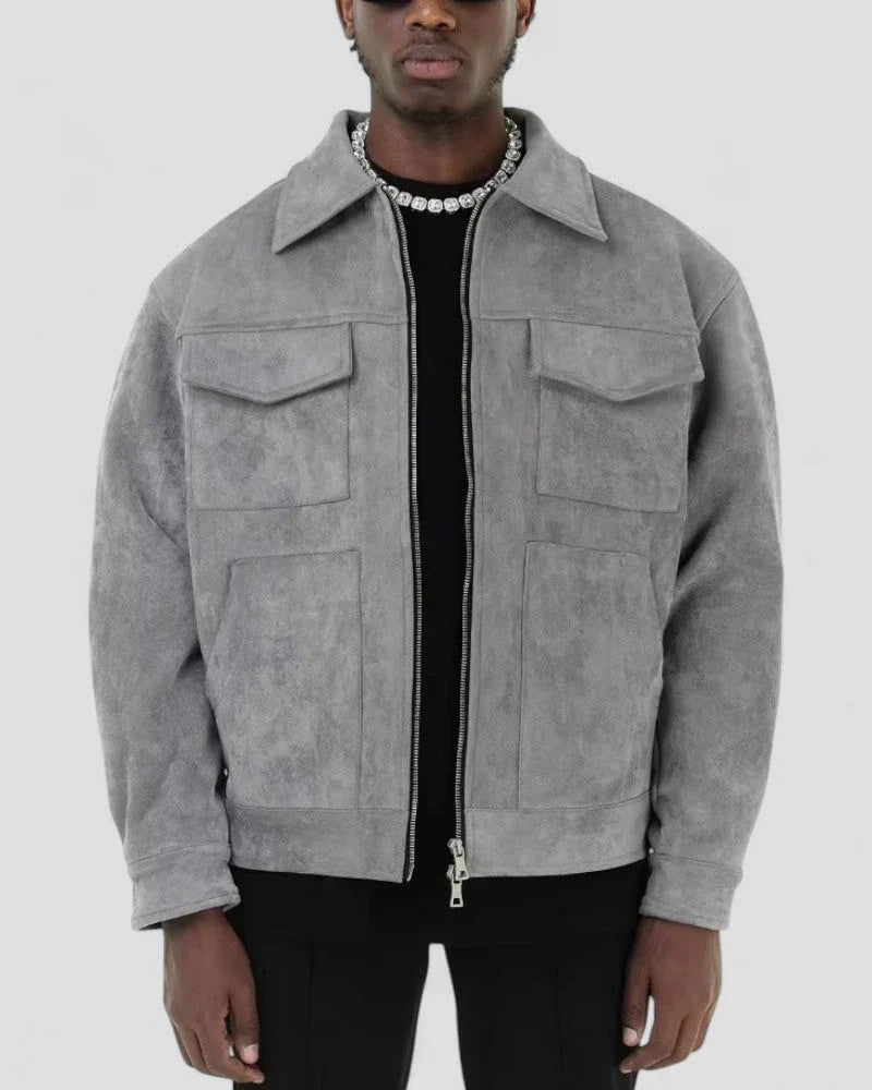 Miesten rento takki vetoketjulla 3