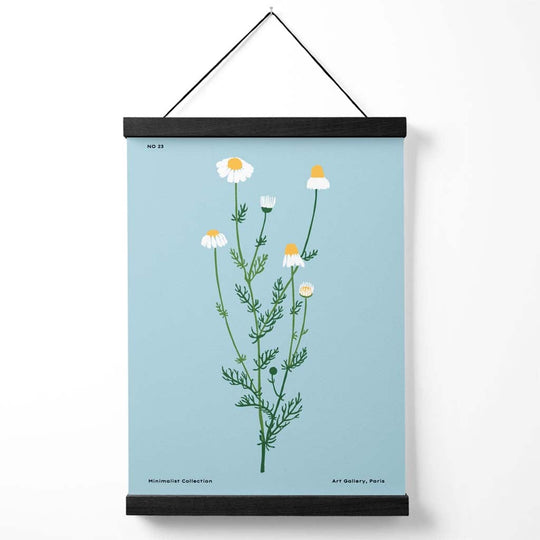 Minimalistinen Juliste Sinisillä Päivänkakkaroilla 0