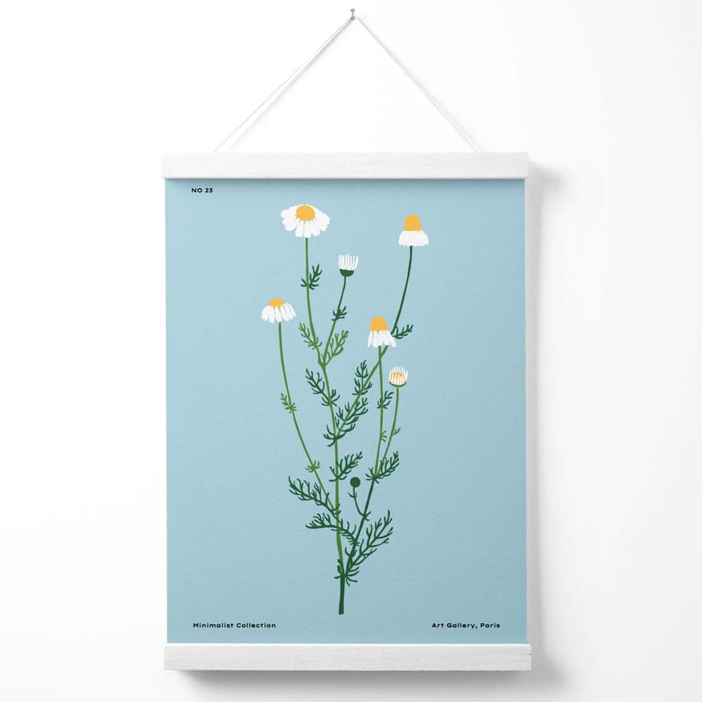 Minimalistinen Juliste Sinisillä Päivänkakkaroilla 2