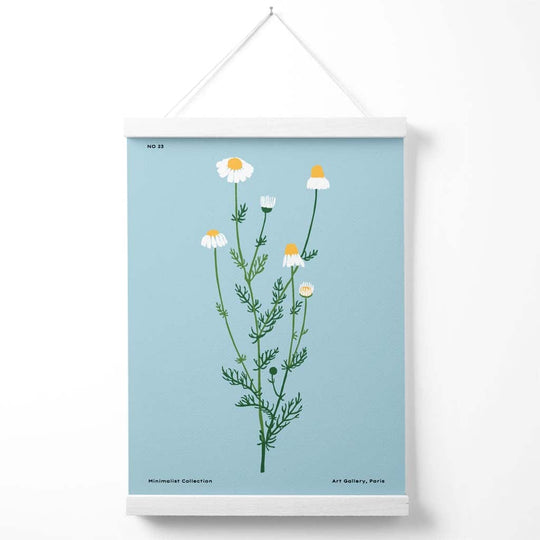Minimalistinen Juliste Sinisillä Päivänkakkaroilla 2