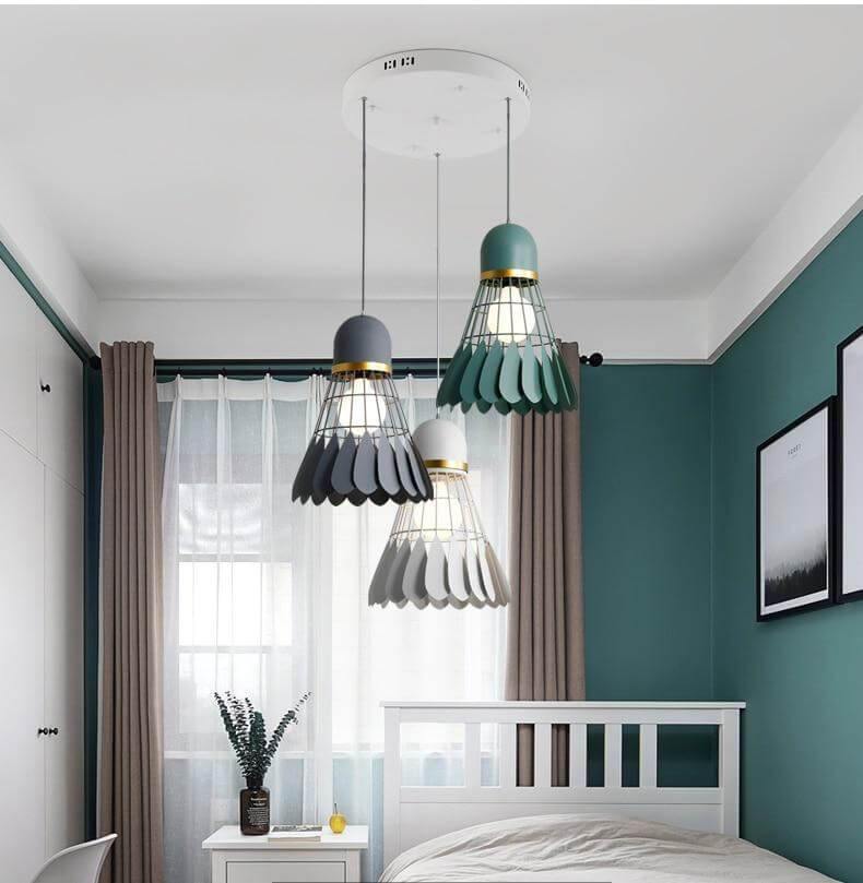 Minimalistinen Sulkapallo Kynttelikkölamppu 1