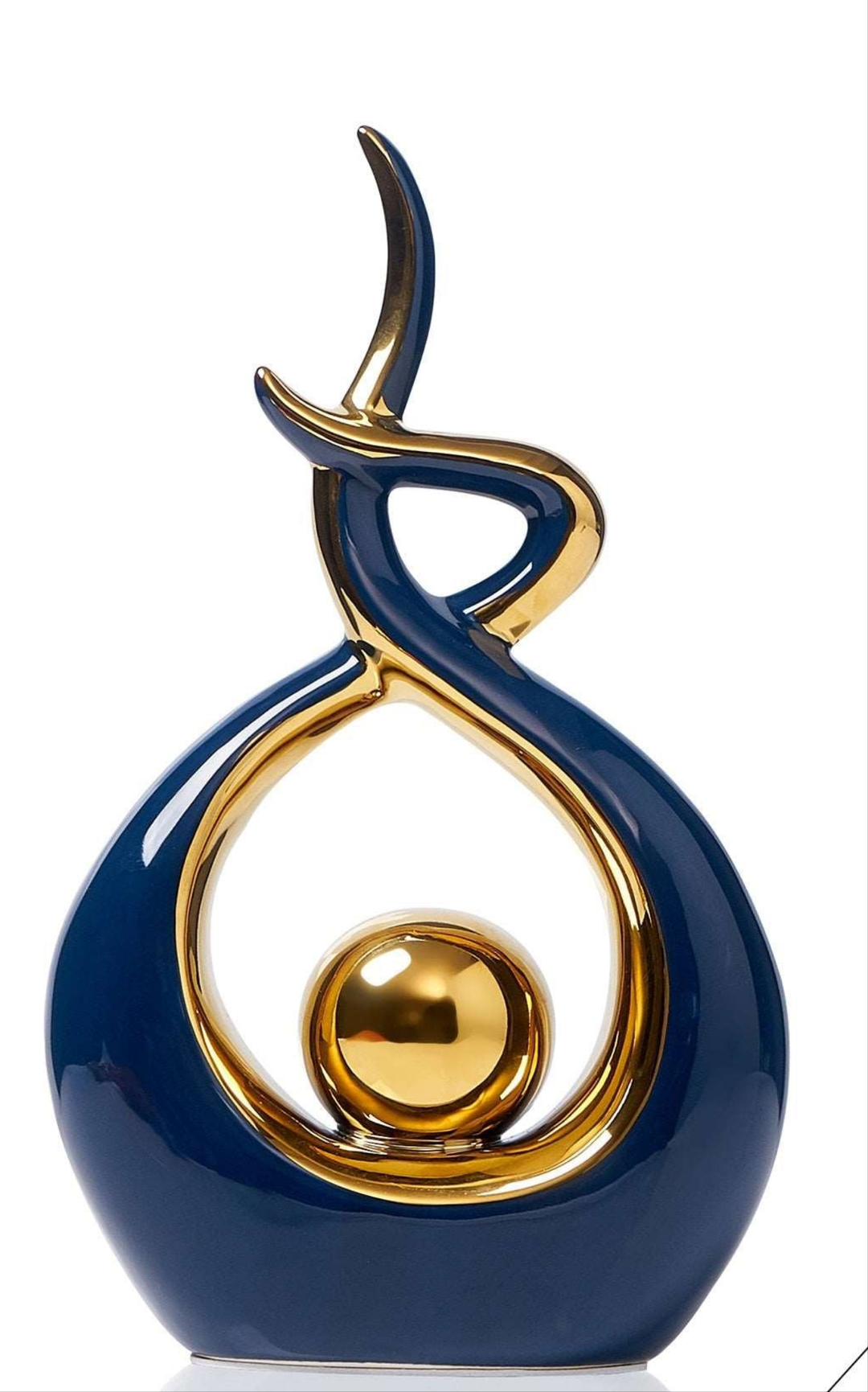 Moderni Abstrakti Taideveistos Kultaisilla Yksityiskohdilla 8