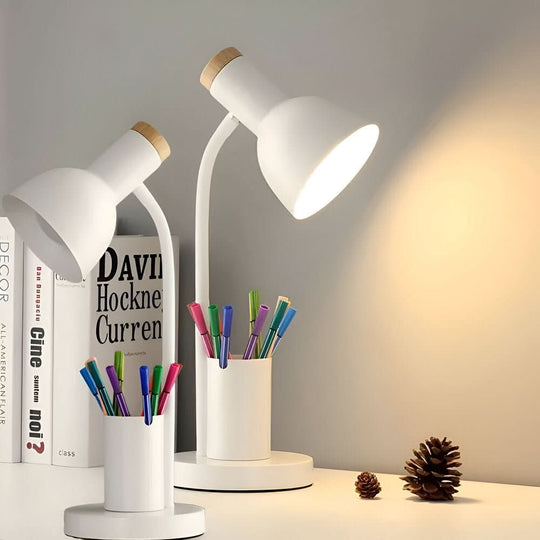 Moderni LED-pöytälamppu Kynätelineellä Säädettävä Valo 3