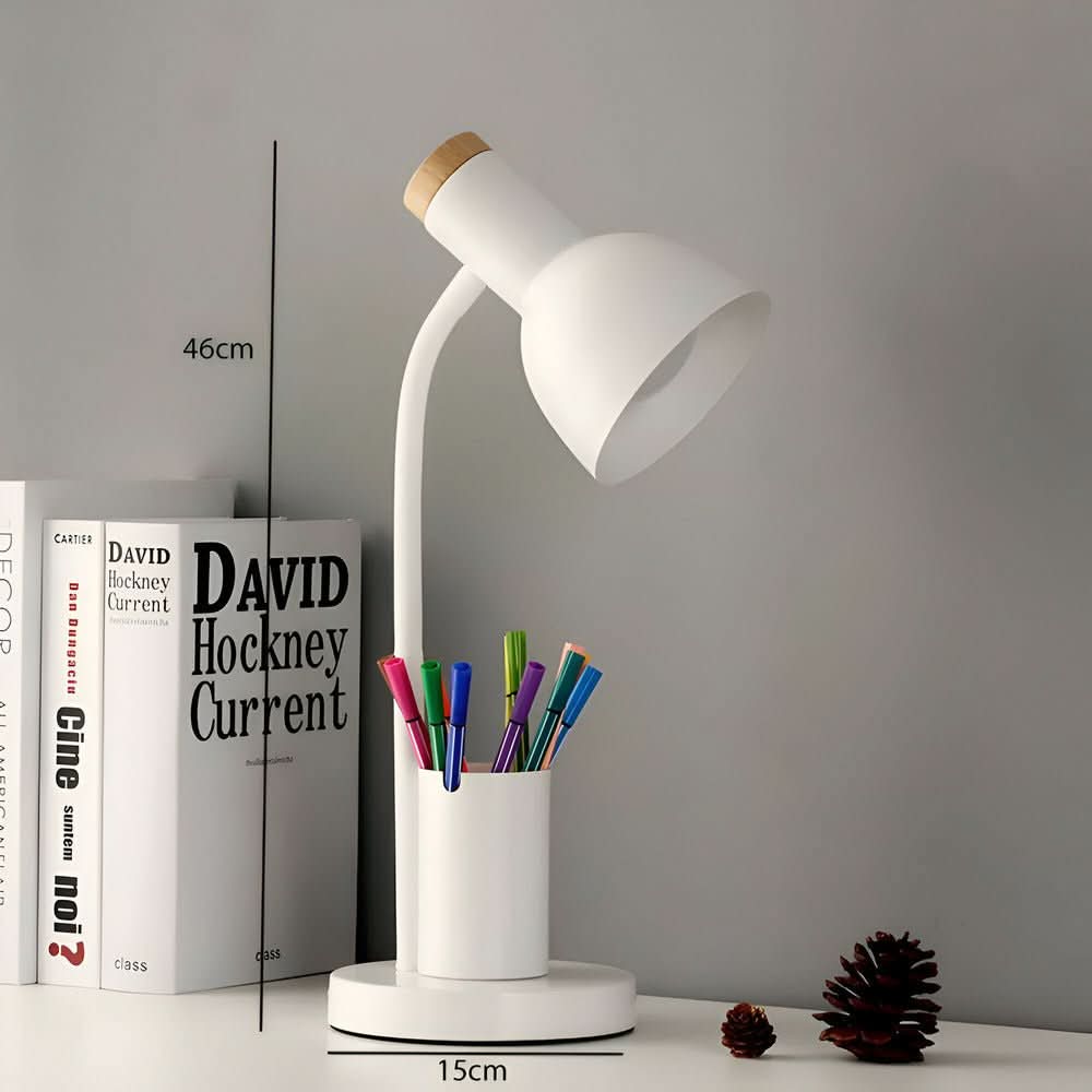 Moderni LED-pöytälamppu Kynätelineellä Säädettävä Valo 5