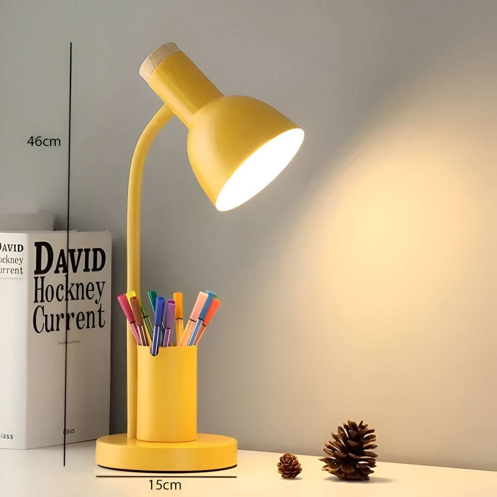 Moderni LED-pöytälamppu Kynätelineellä Säädettävä Valo 6