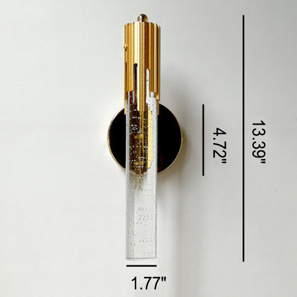 Moderni LED-seinävalaisin kultaisilla kristalleilla 1