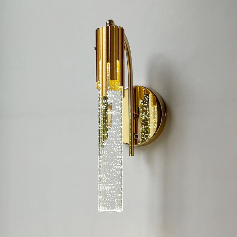 Moderni LED-seinävalaisin kultaisilla kristalleilla 5