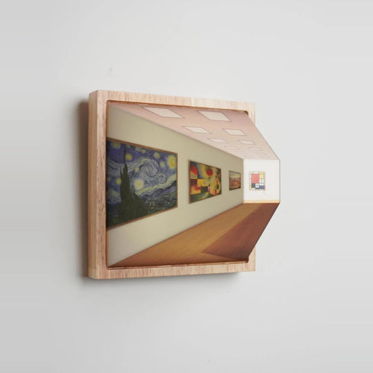 Moderni LED Lamppu 3D-Seinätaiteella 1