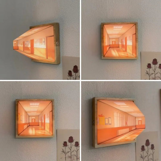 Moderni LED Lamppu 3D-Seinätaiteella 4