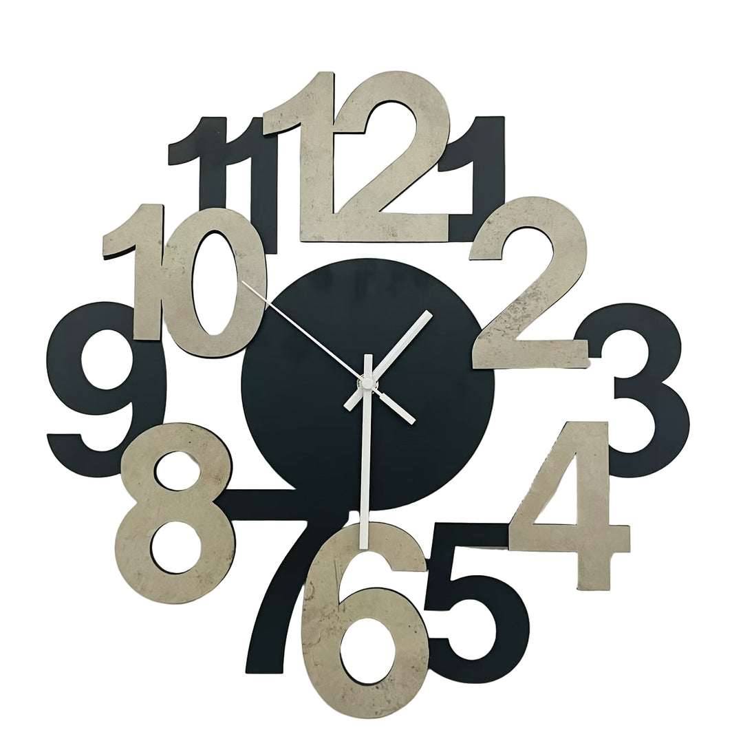 Moderni Metallinen Seinäkello Epäsymmetrisellä Suunnittelulla 0