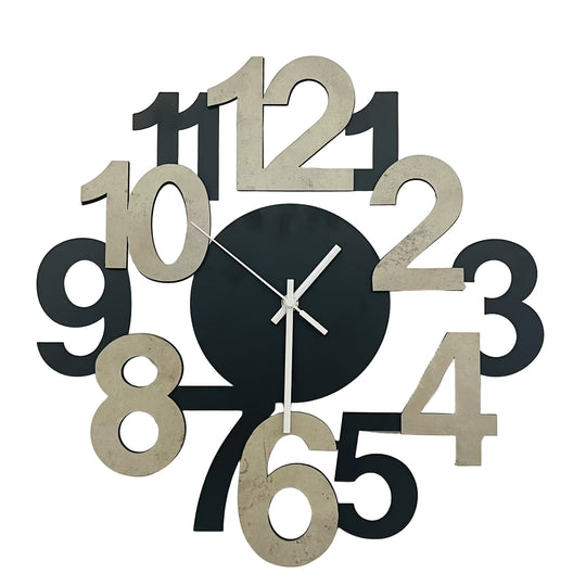 Moderni Metallinen Seinäkello Epäsymmetrisellä Suunnittelulla 0