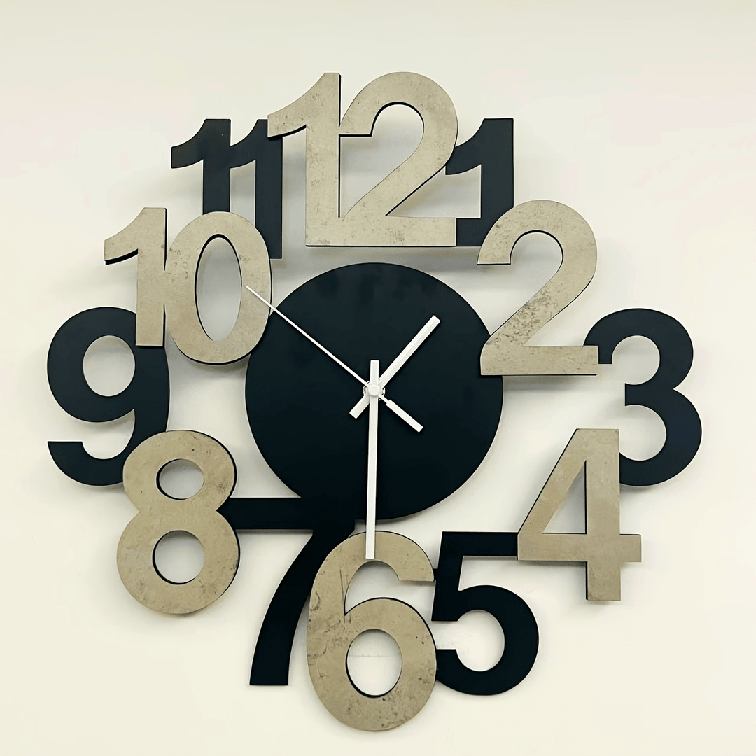 Moderni Metallinen Seinäkello Epäsymmetrisellä Suunnittelulla 2