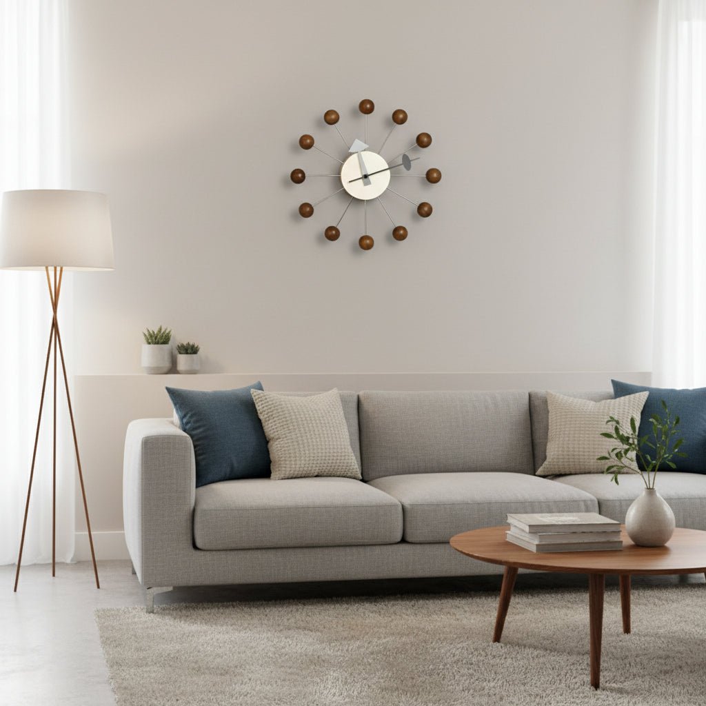 Moderni Seinäkello Aurinkoteemalla Tyylikäs Metallinen 32 cm 1