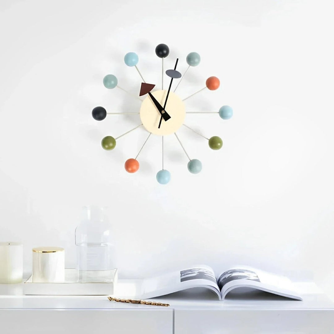 Moderni Seinäkello Aurinkoteemalla Tyylikäs Metallinen 32 cm 2