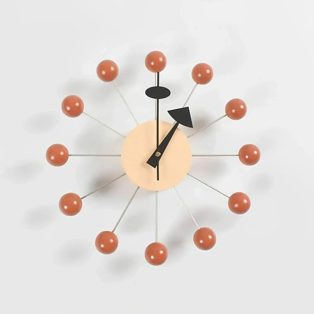 Moderni Seinäkello Aurinkoteemalla Tyylikäs Metallinen 32 cm 3