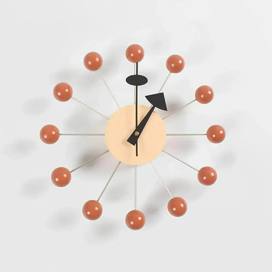 Moderni Seinäkello Aurinkoteemalla Tyylikäs Metallinen 32 cm 3