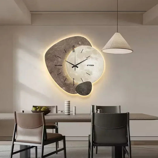 Moderni Seinäkello Luonnonpuusta 4